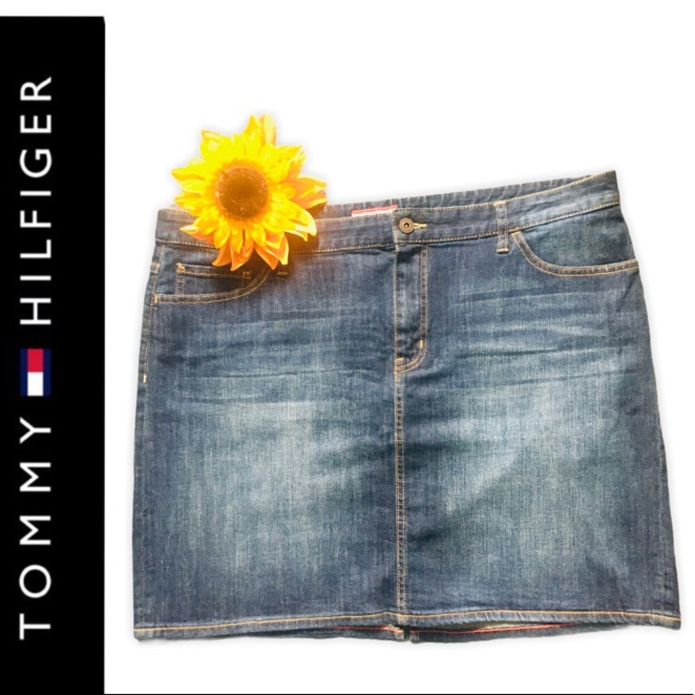 Tommy Hilfiger plus size jeans skirt - Picture 1 of 10